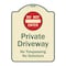Signmission Designer Series-Do Not Enter Private Driveway No Trespassing Or Solicitors Wit, 24" H, TG-1824-9980 A-DES-TG-1824-9980 - alternate 1